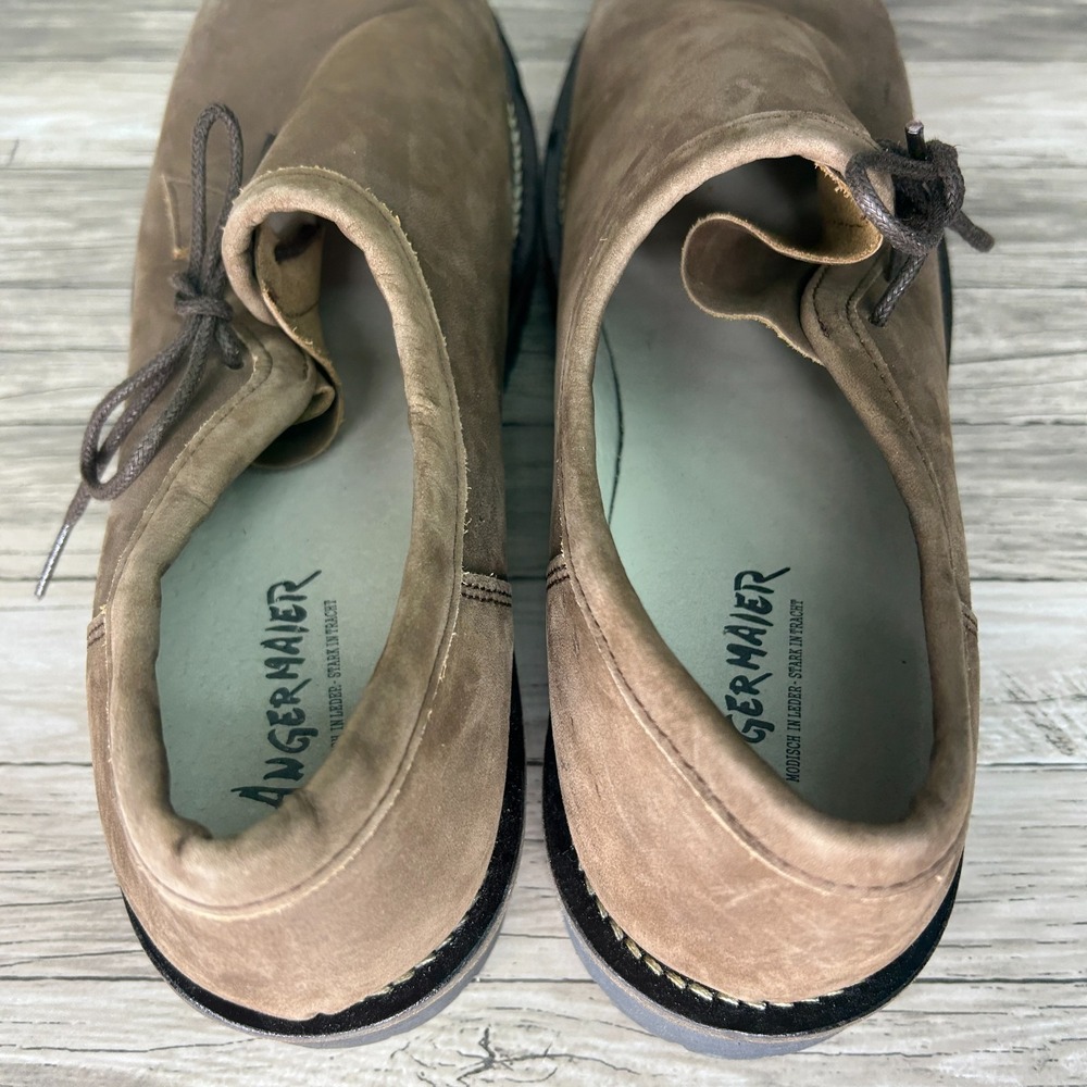 Anger Maier Loafers Men 43 EU 10US Brown Suede Shoes Oktoberfest Trachten - Picture 7 of 10